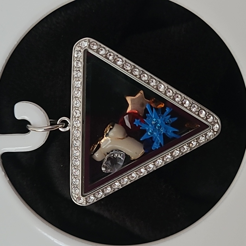 ORIGAMI OWL TRIANGLE LOCKET WITH FAUX STONES AND CHARMS